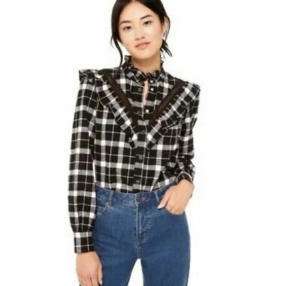 Kate Spade Rustic Plaid Flannel - Picture 1 of 5